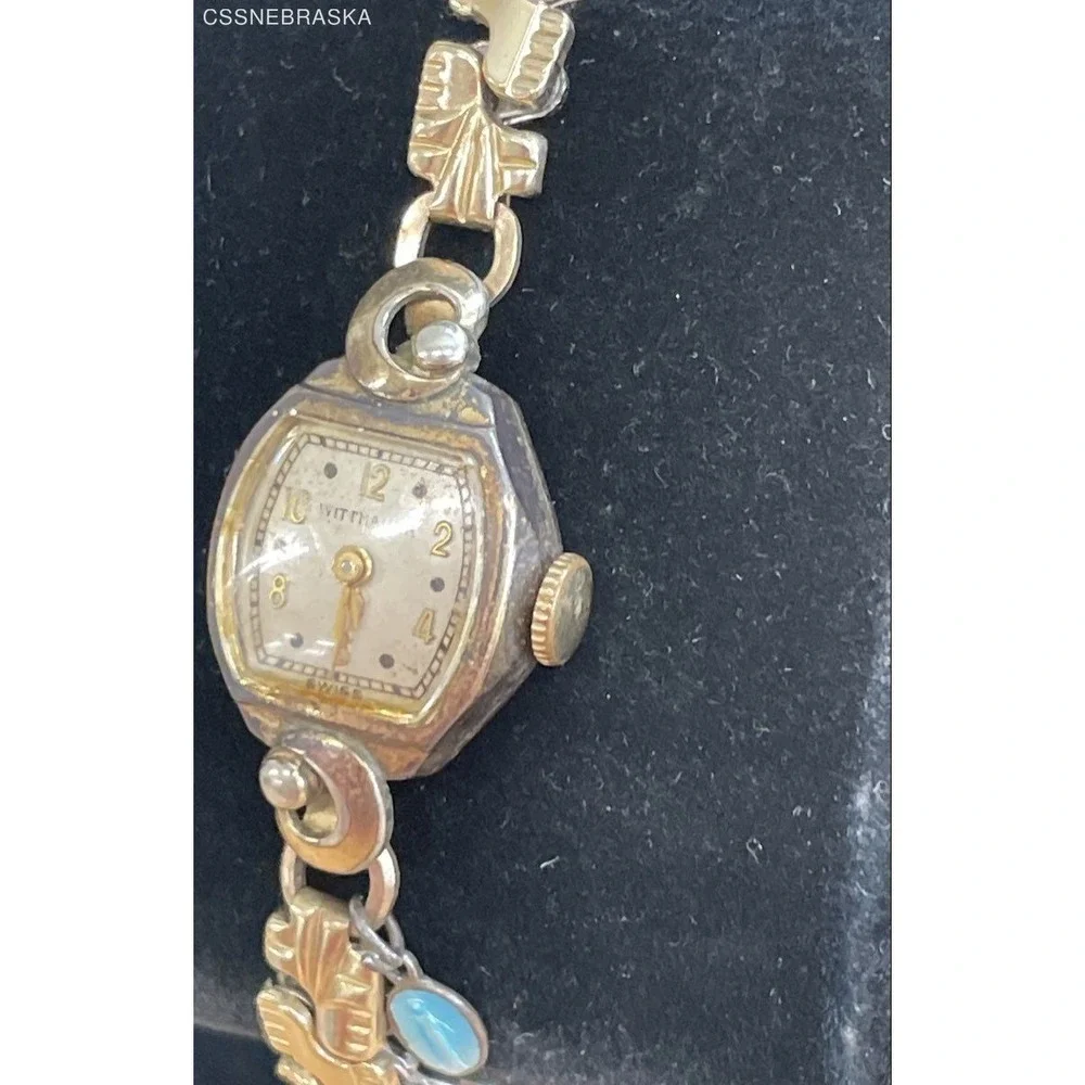 Vintage Wittnauer Ladies Watch 10K Gold Filled‎ Top Band Swiss Art Deco Charm
